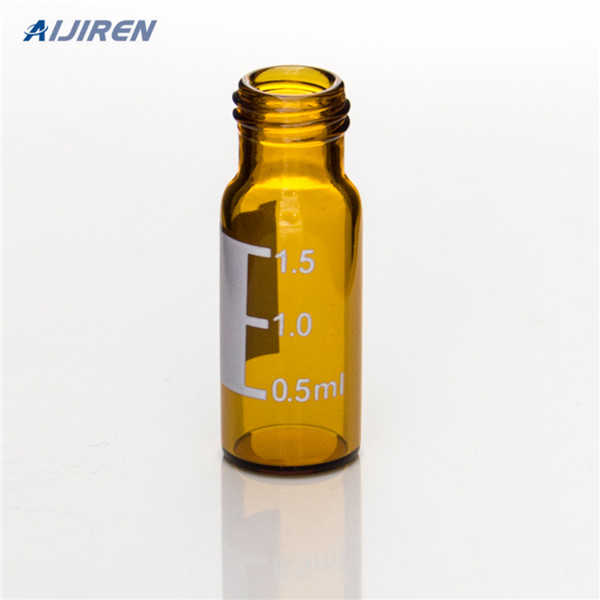 usable 1.5mL amber crimp neck vial with write-on spot